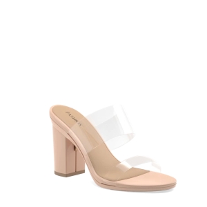 The Slide - Clear/Sand    Block Heel Kit 4 Sand