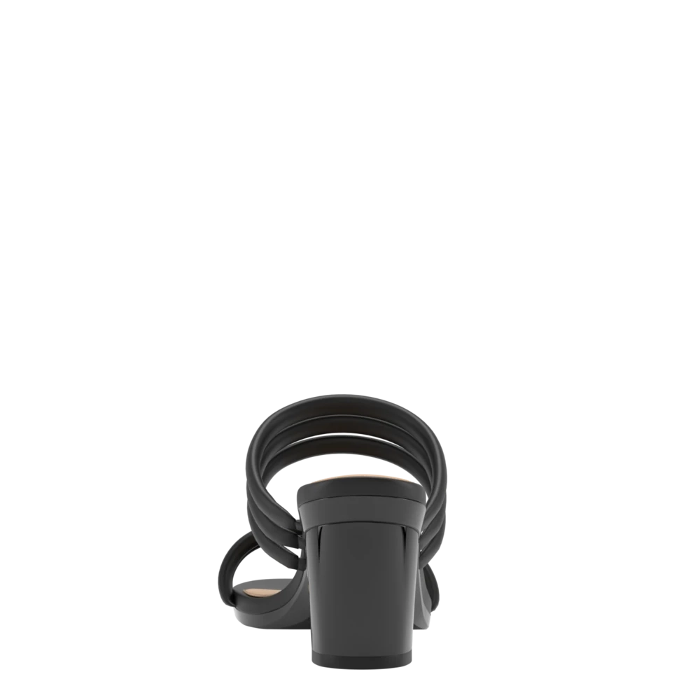 The Slide - Coal Vegan Leather Rope 3 Block - FINAL SALE