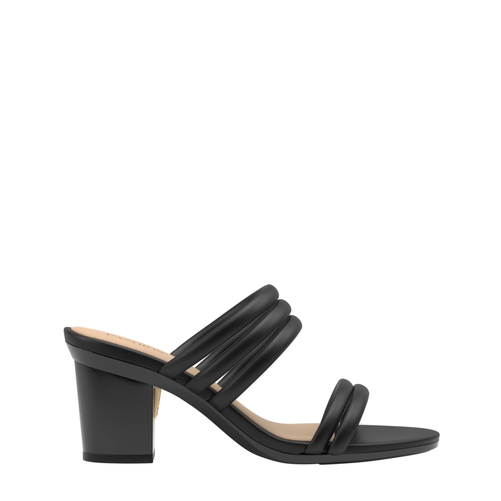 The Slide - Coal Vegan Leather Rope 3 Block - FINAL SALE