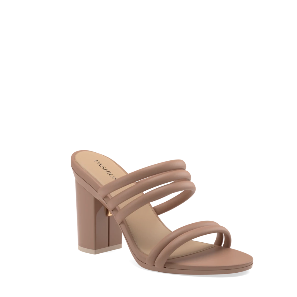 The Slide - Latte Vegan Leather Rope 4 Block
