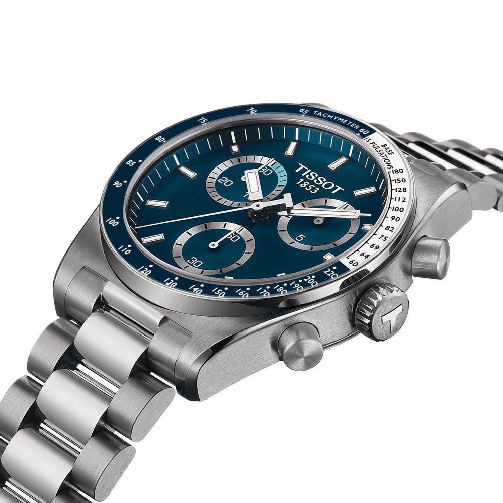 Tissot PR516 Chronograph 40mm Blue Dial Quartz Gents Watch T1494171104100