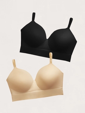 Truekind® 2-Pack Supportive Comfort Wireless Shaping Bra