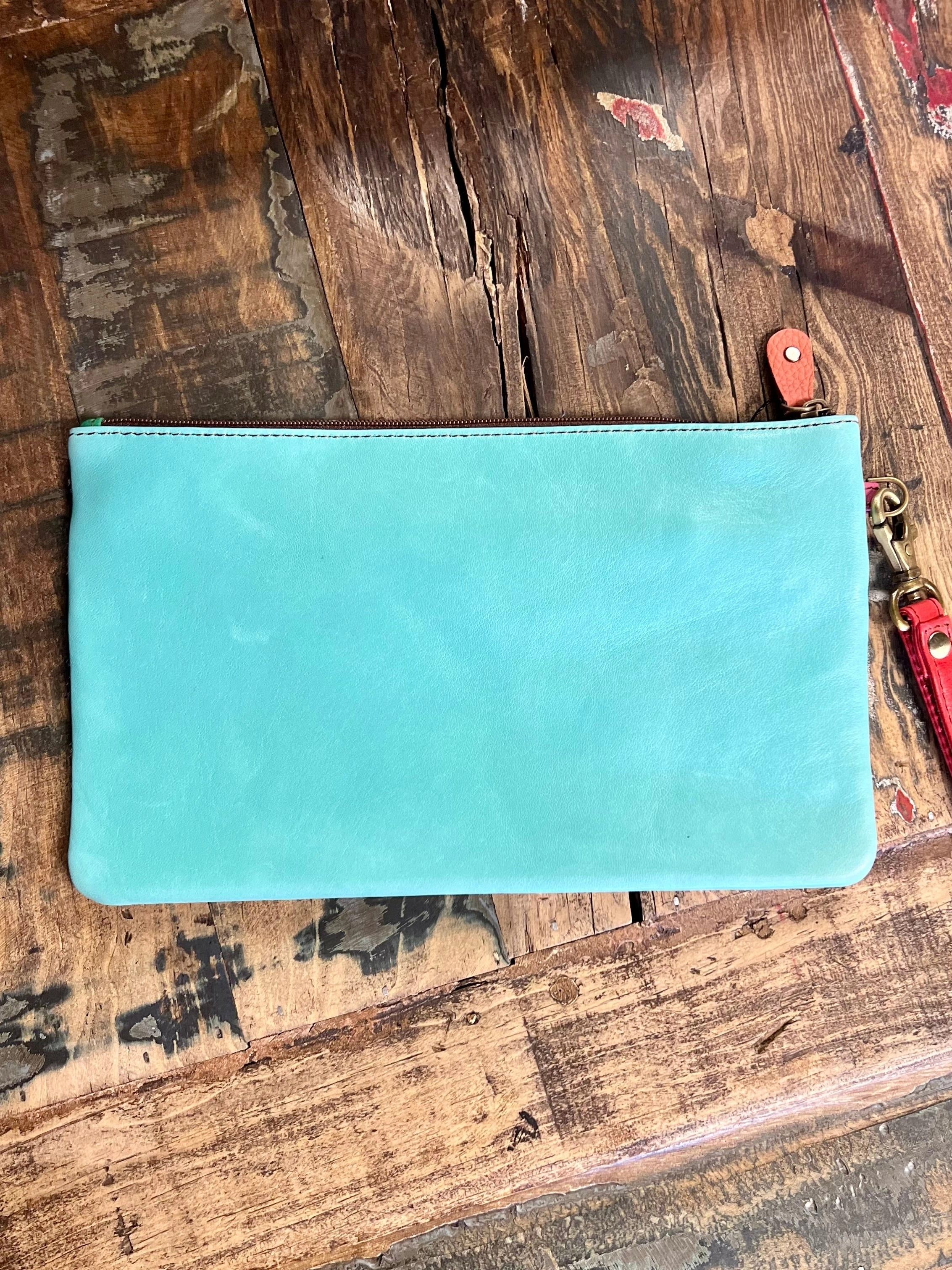 Vance Triple Zip Leather Wristlet- 3 colors