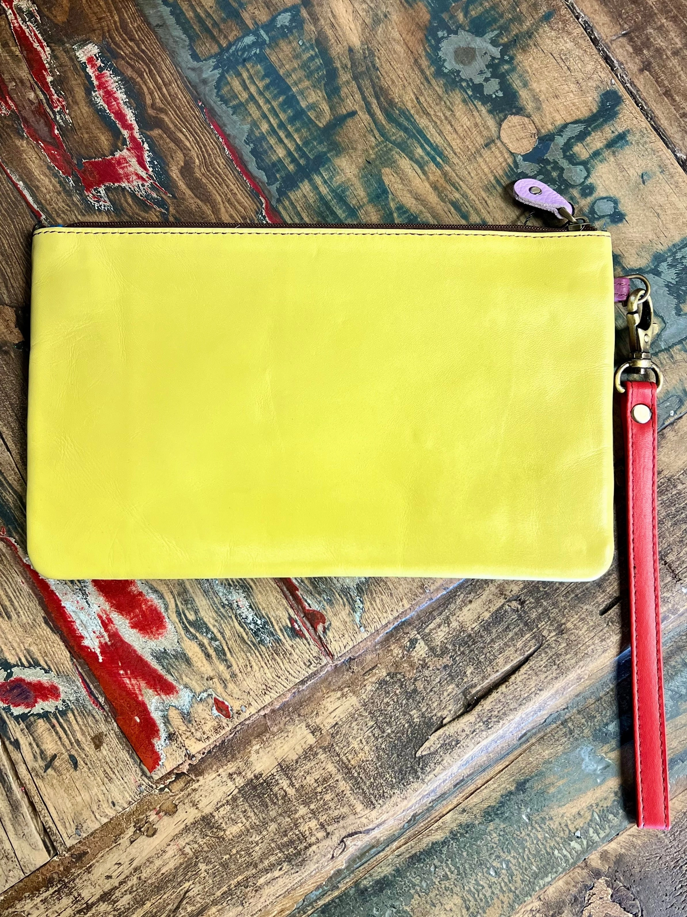 Vance Triple Zip Leather Wristlet- 3 colors