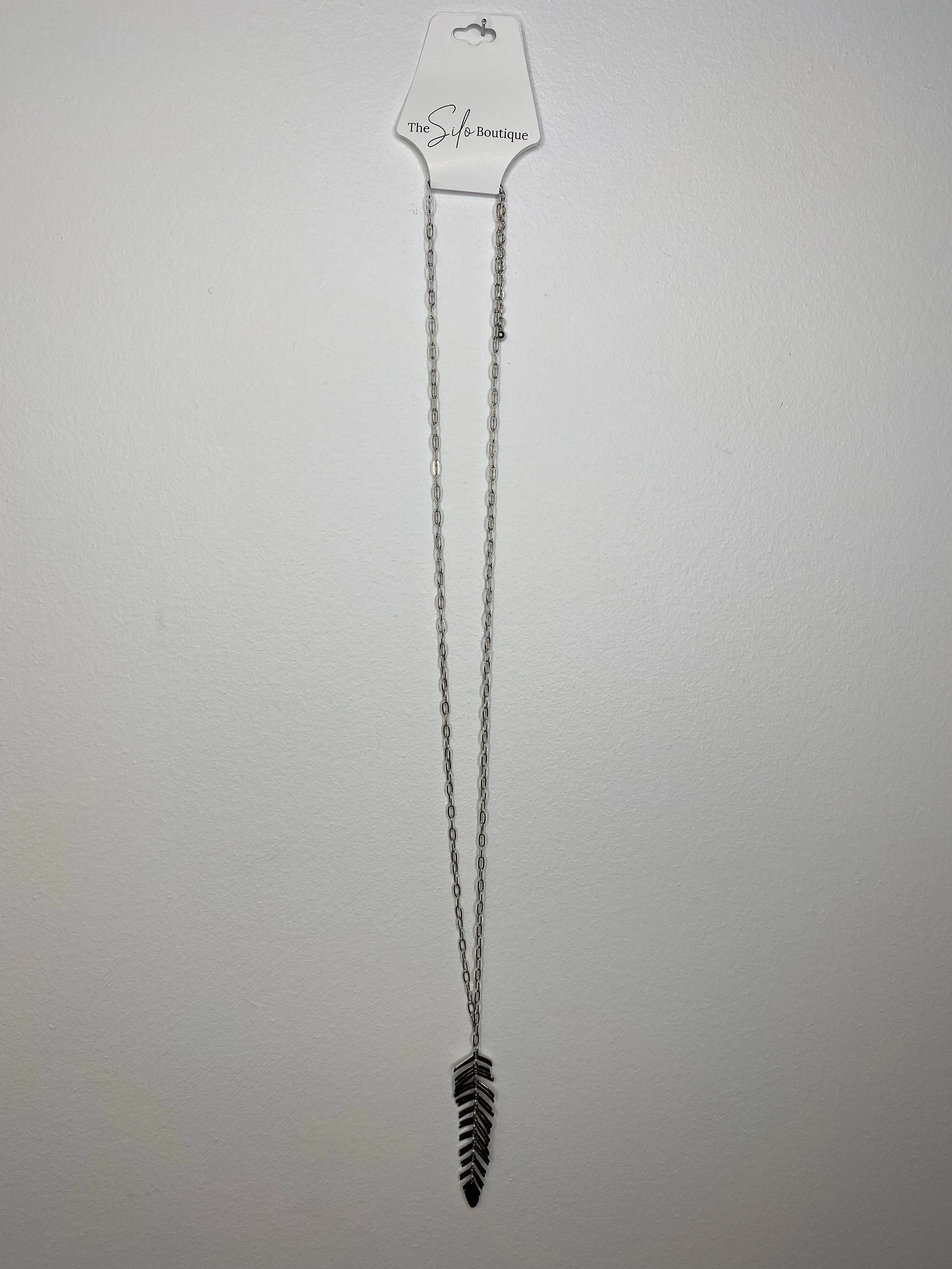 Vintage Silver Leaf Necklace