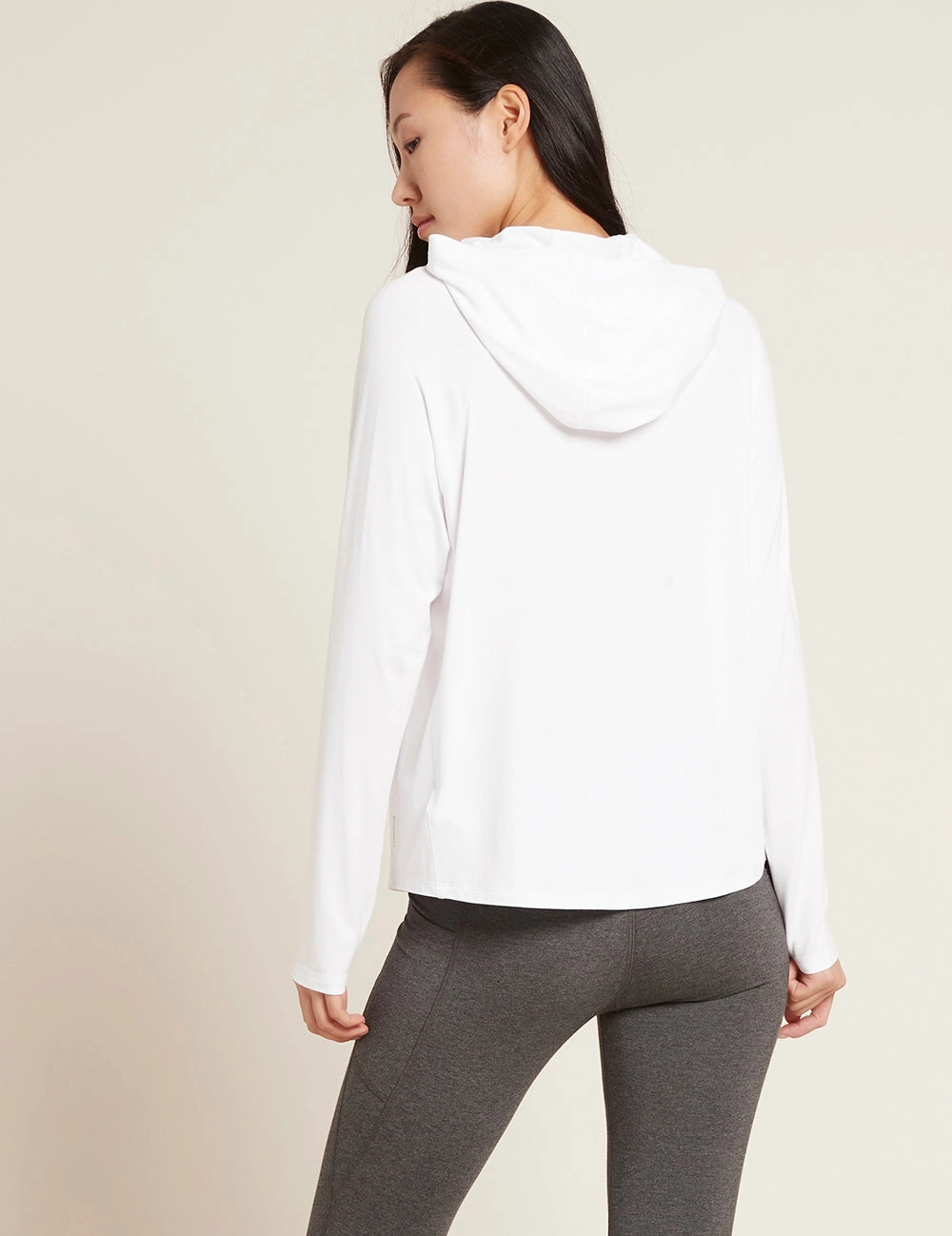 Women's Long Sleeve Hooded T-Shirt - White