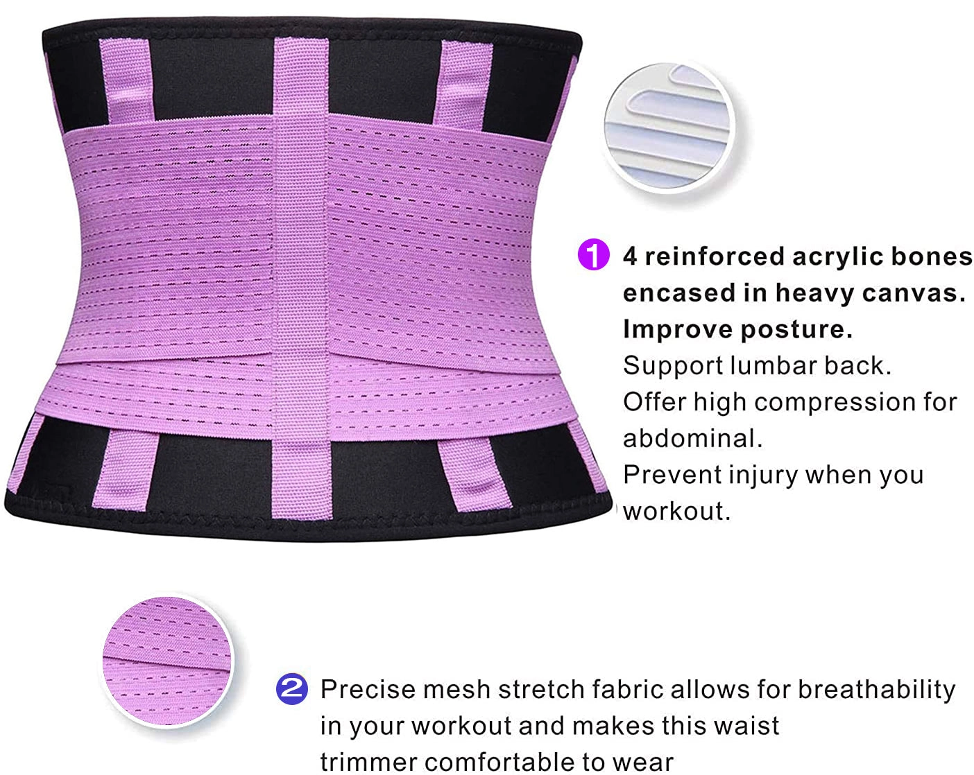 YIANNA Waist Trainer Belt Waist Cincher Trimmer