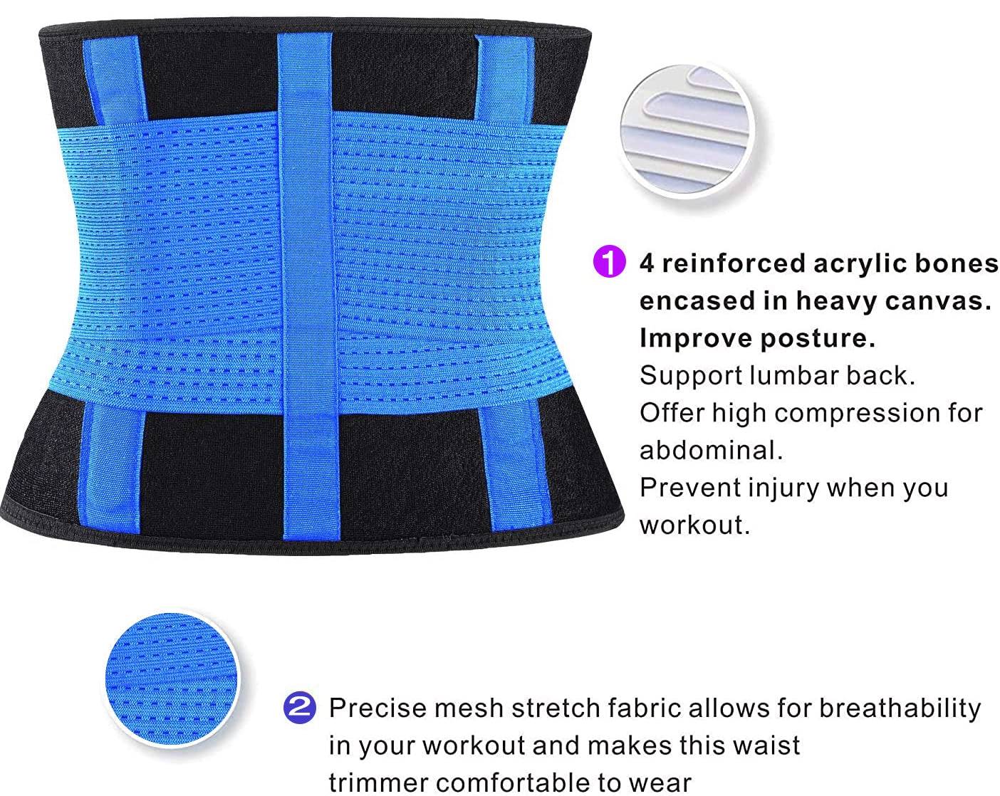 YIANNA Waist Trainer Belt Waist Cincher Trimmer