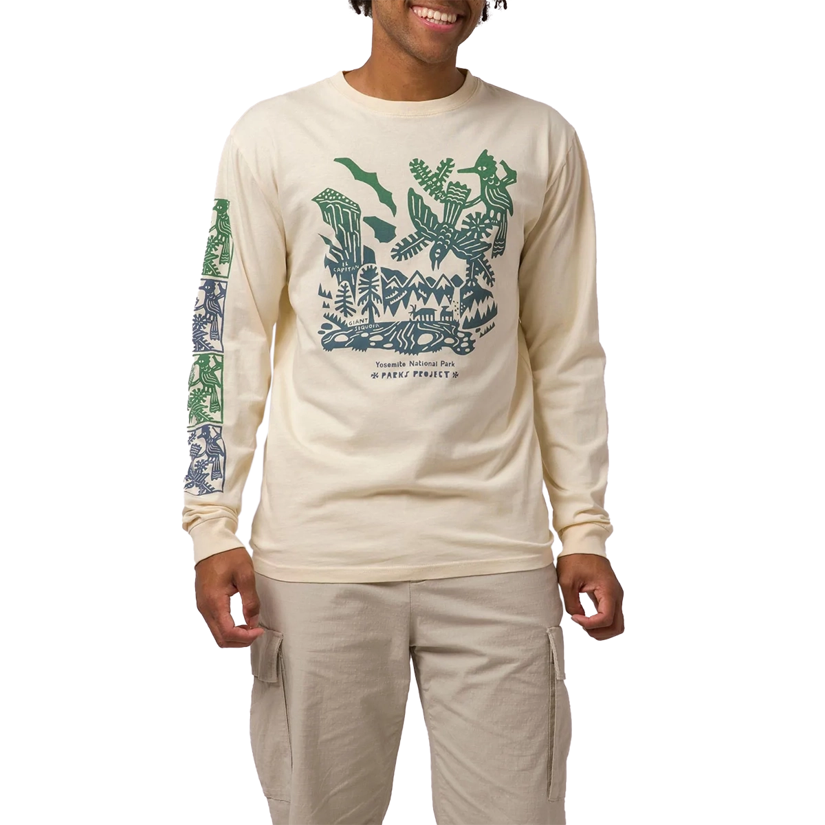 Yosemite Woodcut Long Sleeve Tee